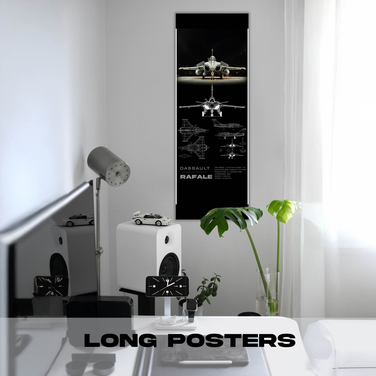 Fighter Jet Rafale - Long Poster