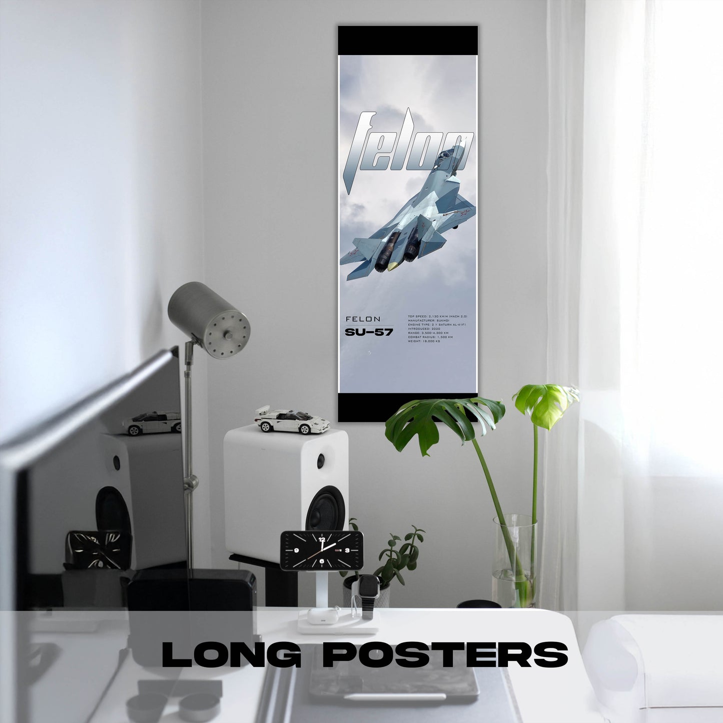 Fighter SU 57 Felon - Long Poster