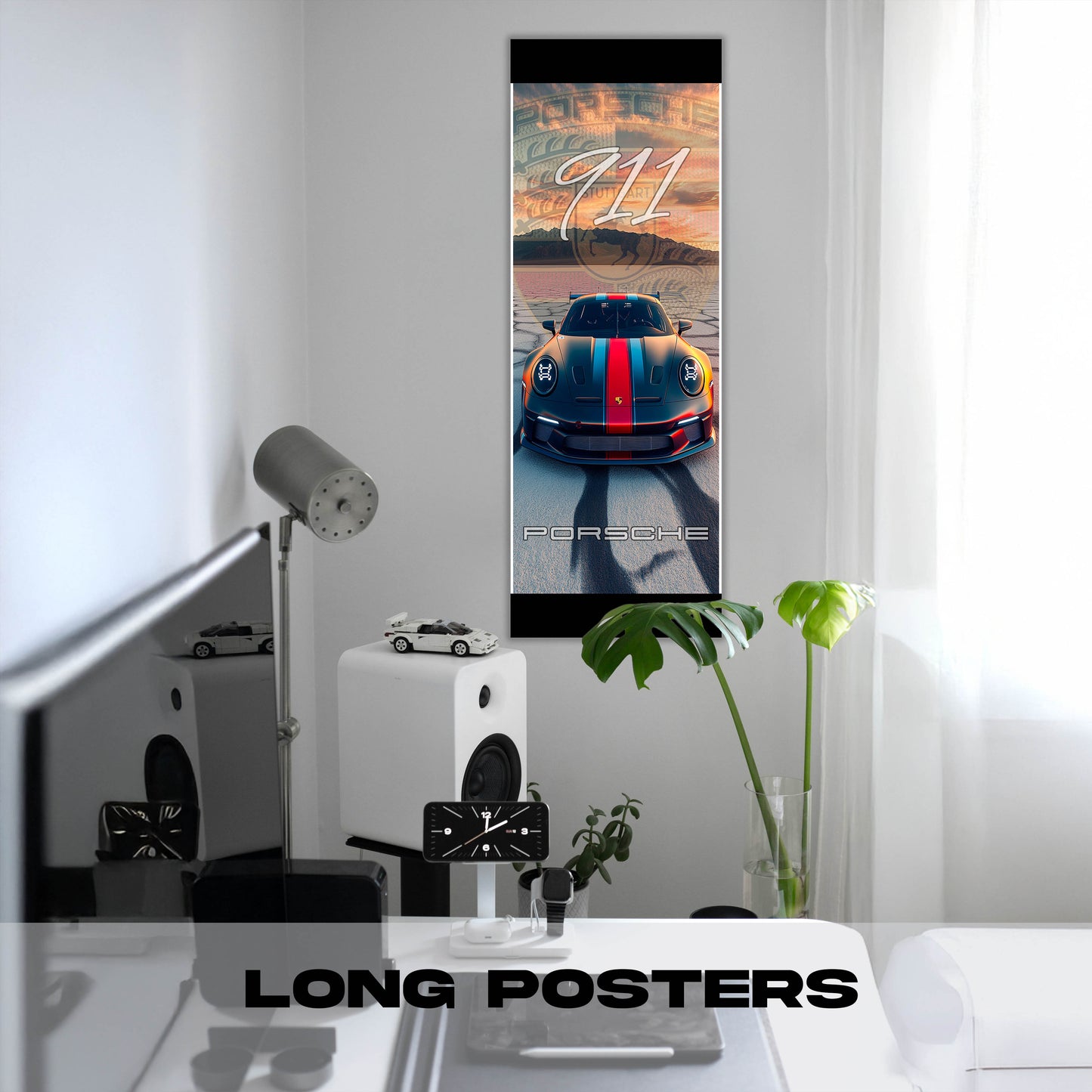 Porsche 911 logo - Long Poster
