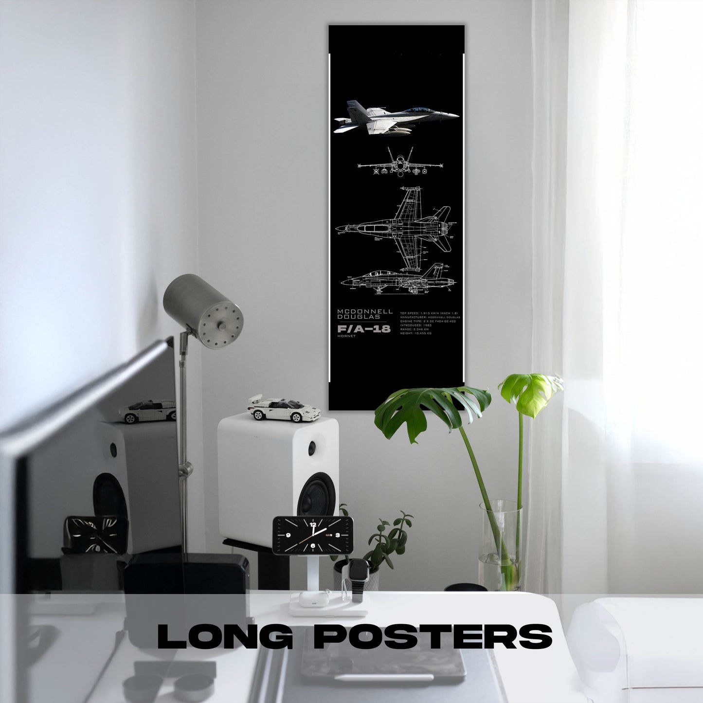 Fighter Jet F18 - Long Poster