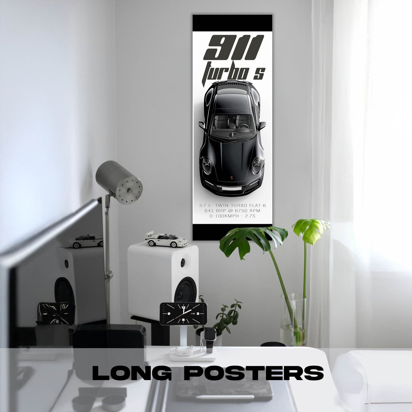 Porsche Black - Long Poster