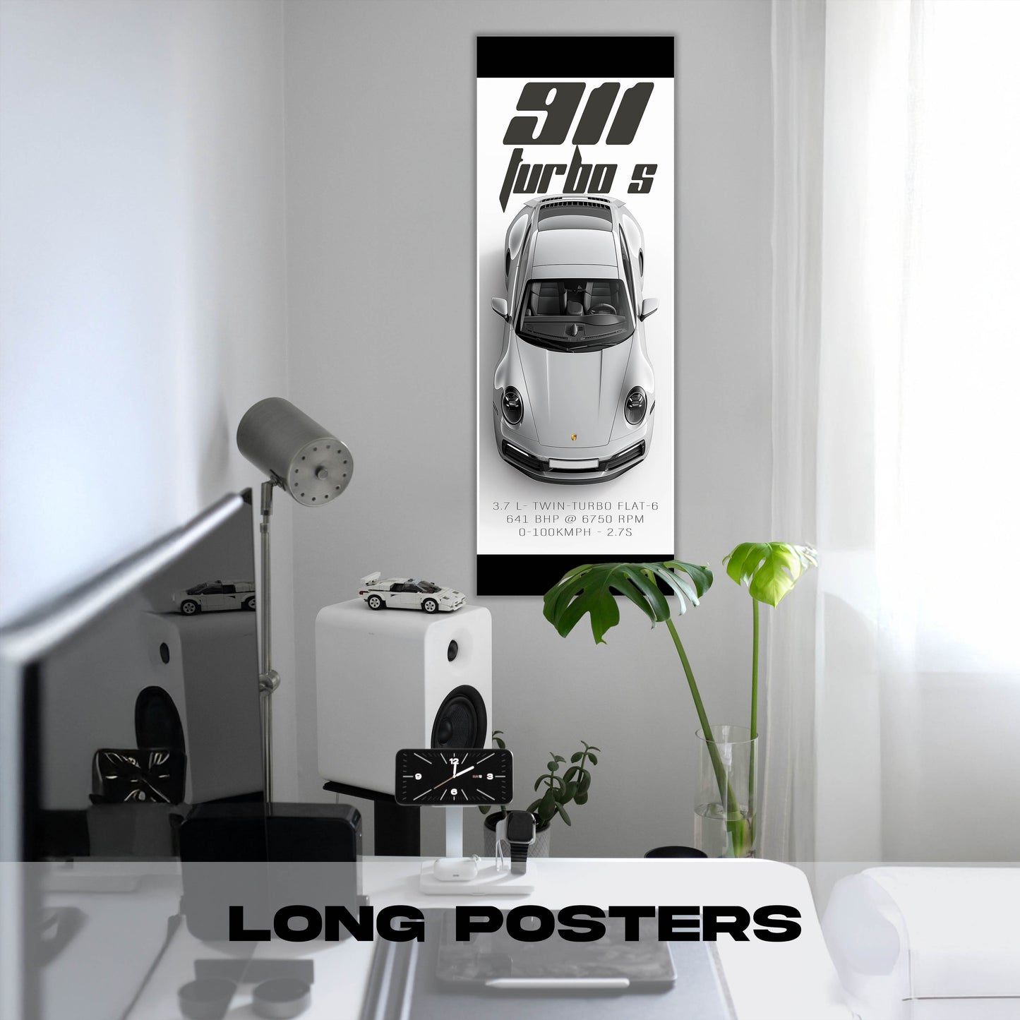 Porsche white - Long Poster