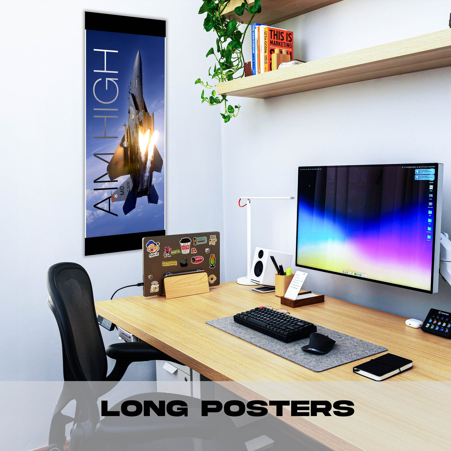 Fighter Jet-Aim High - Long Poster