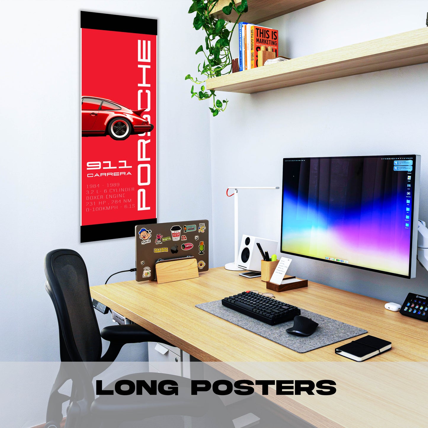 Porsche Red - Long Poster