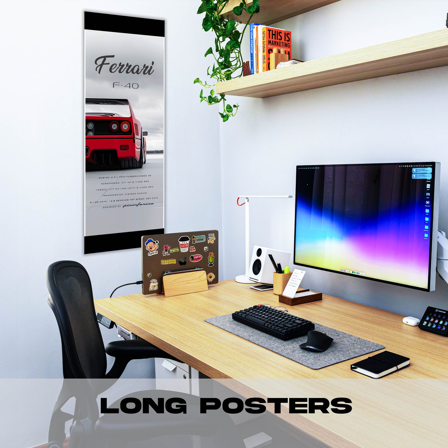 Ferrari F40 - Long Poster
