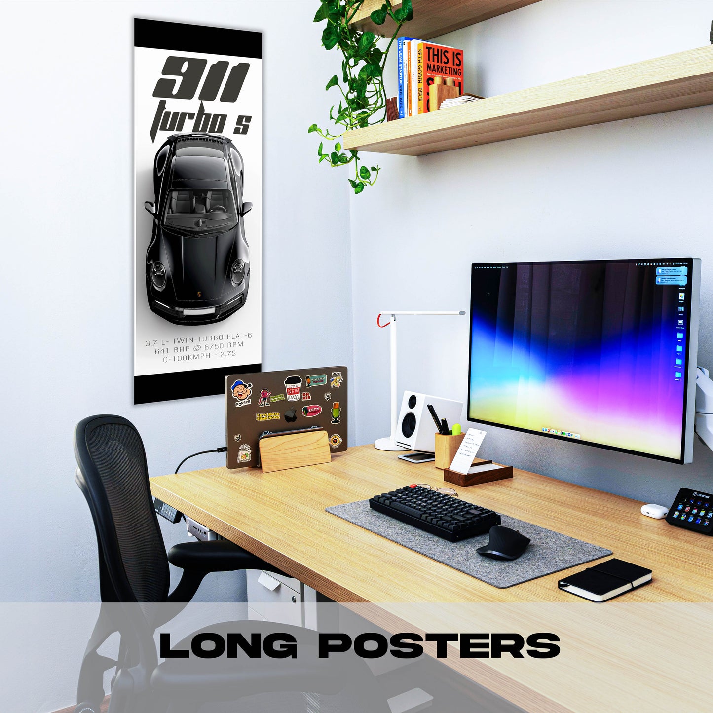 Porsche Black - Long Poster