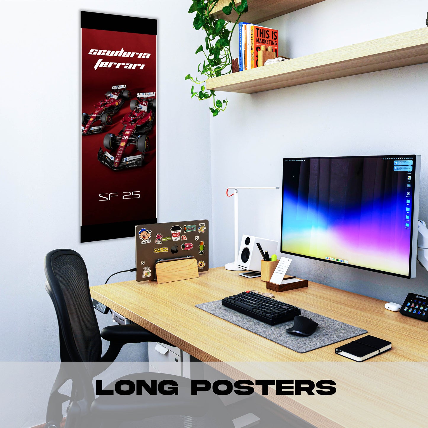 F1 Ferrari Twins - Long Poster