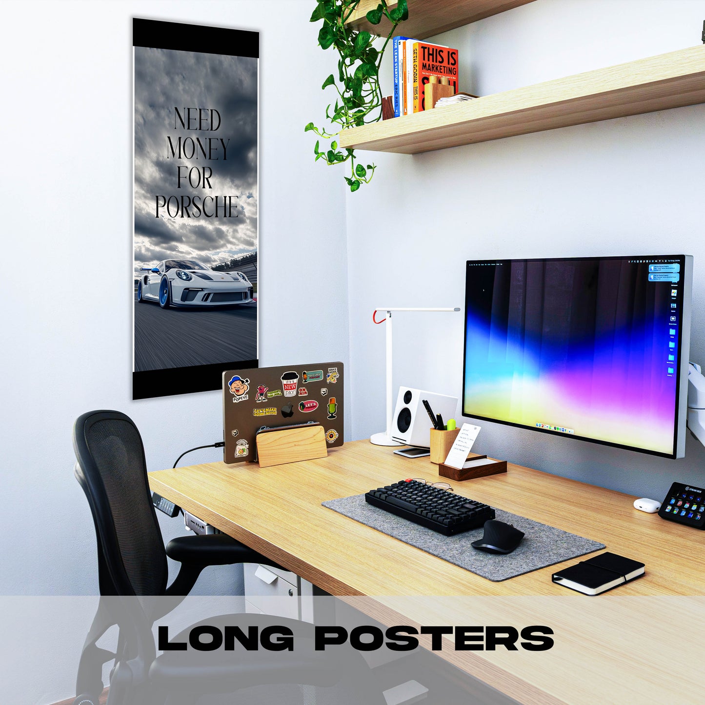 Need Money for Porsche White - Long Poster