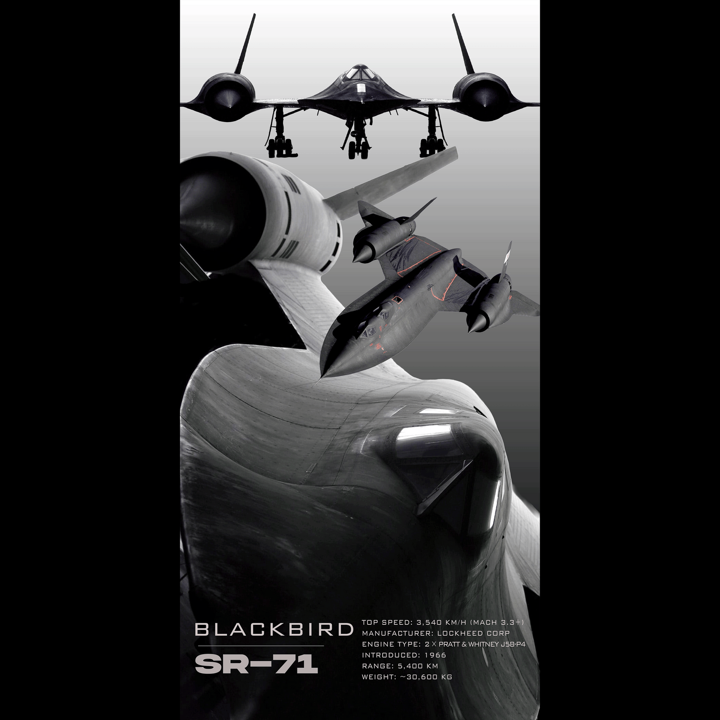 Fighter Jet SR71 Blackbird - Ultra Max Poster