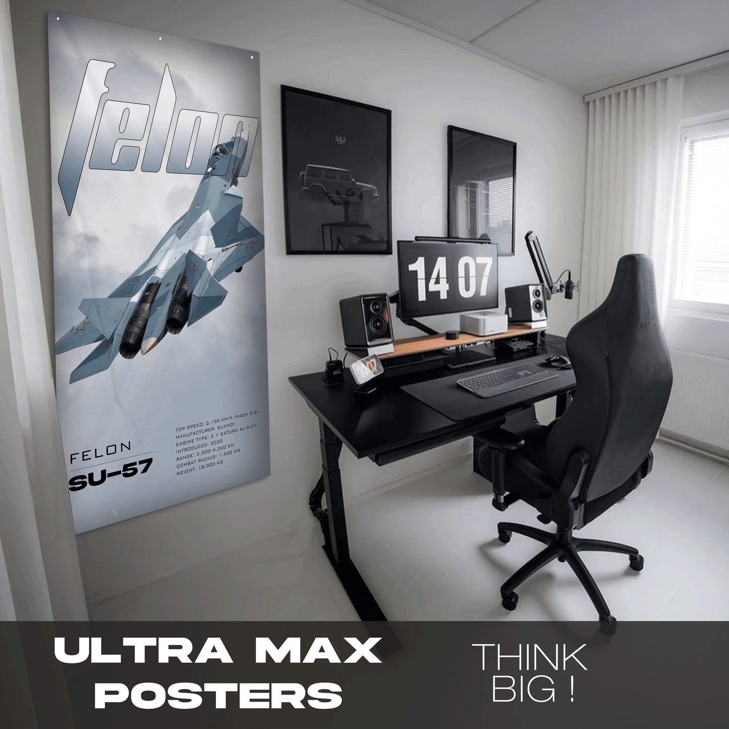 Fighter Jet SU57 Felon - Ultra Max Poster