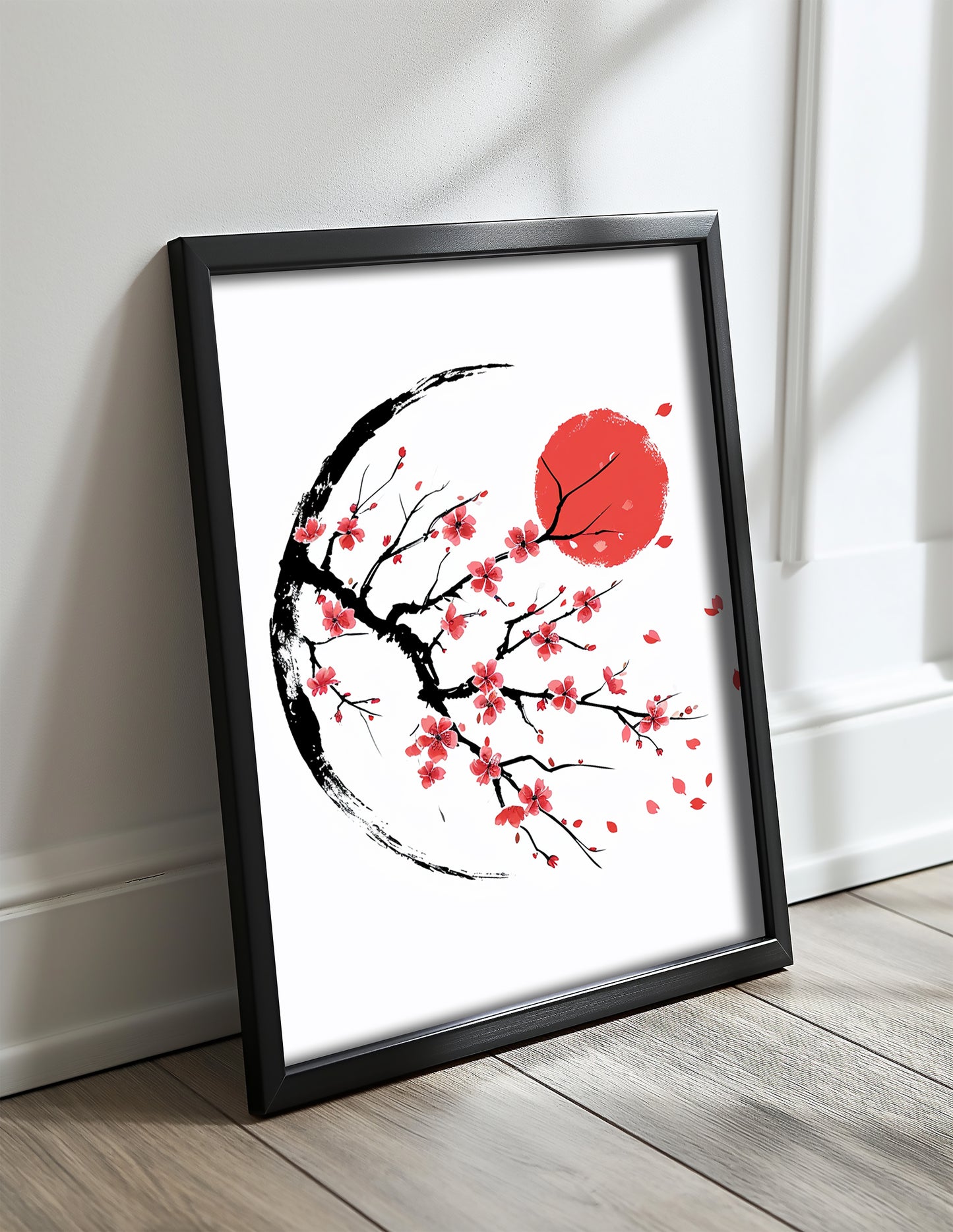 Zen Red Moon Flowers