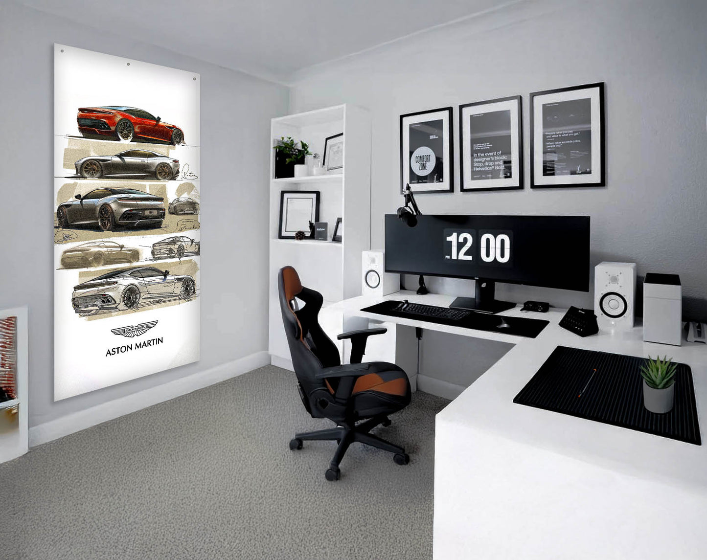 Aston Martin Drawing- Ultra Max Poster