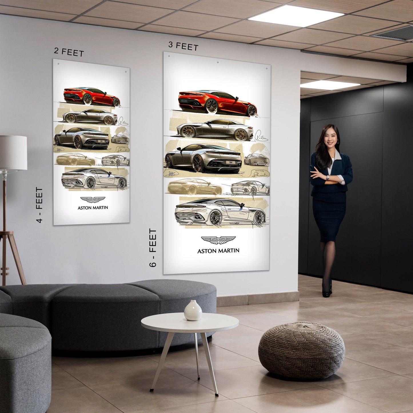 Aston Martin Drawing- Ultra Max Poster