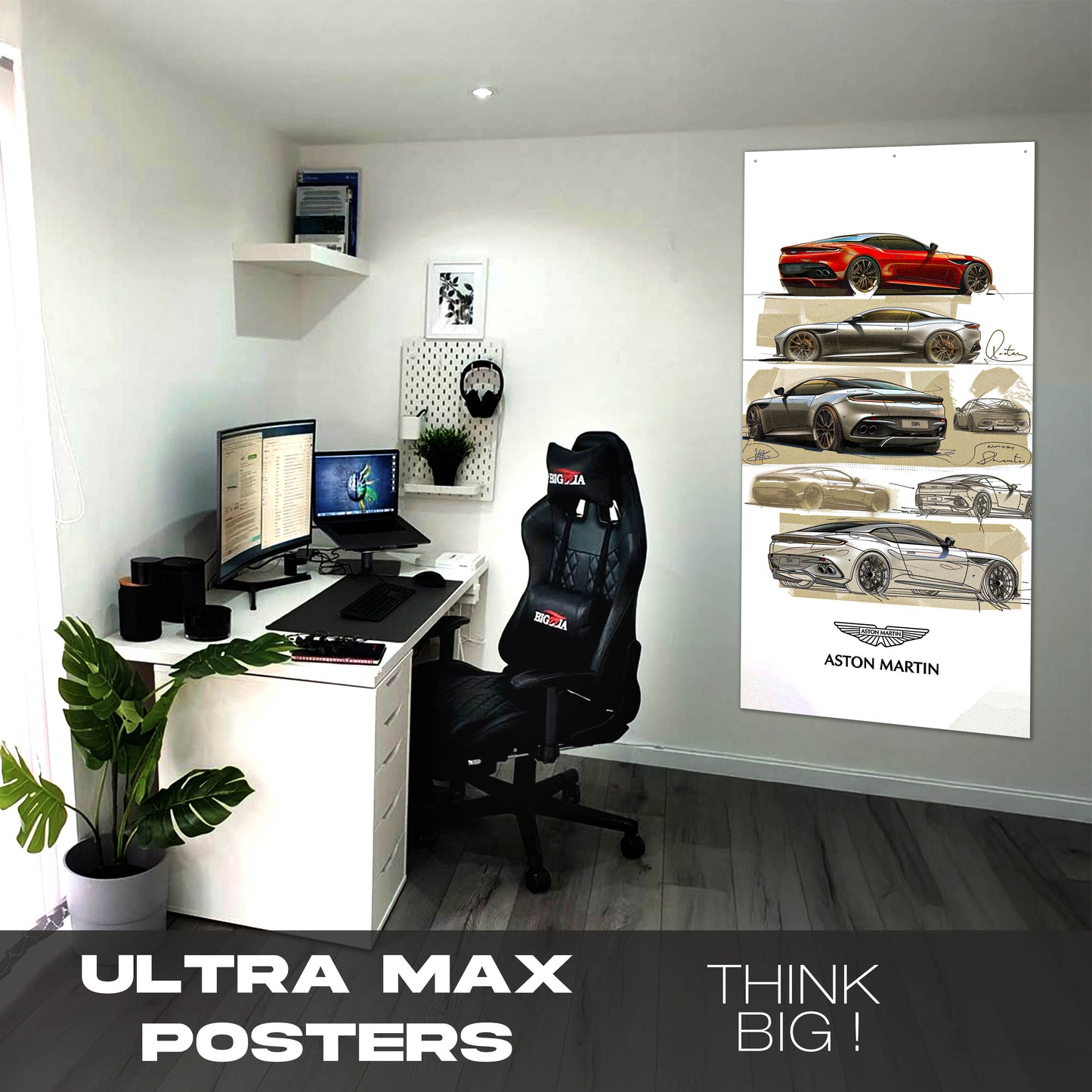 Aston Martin Drawing- Ultra Max Poster