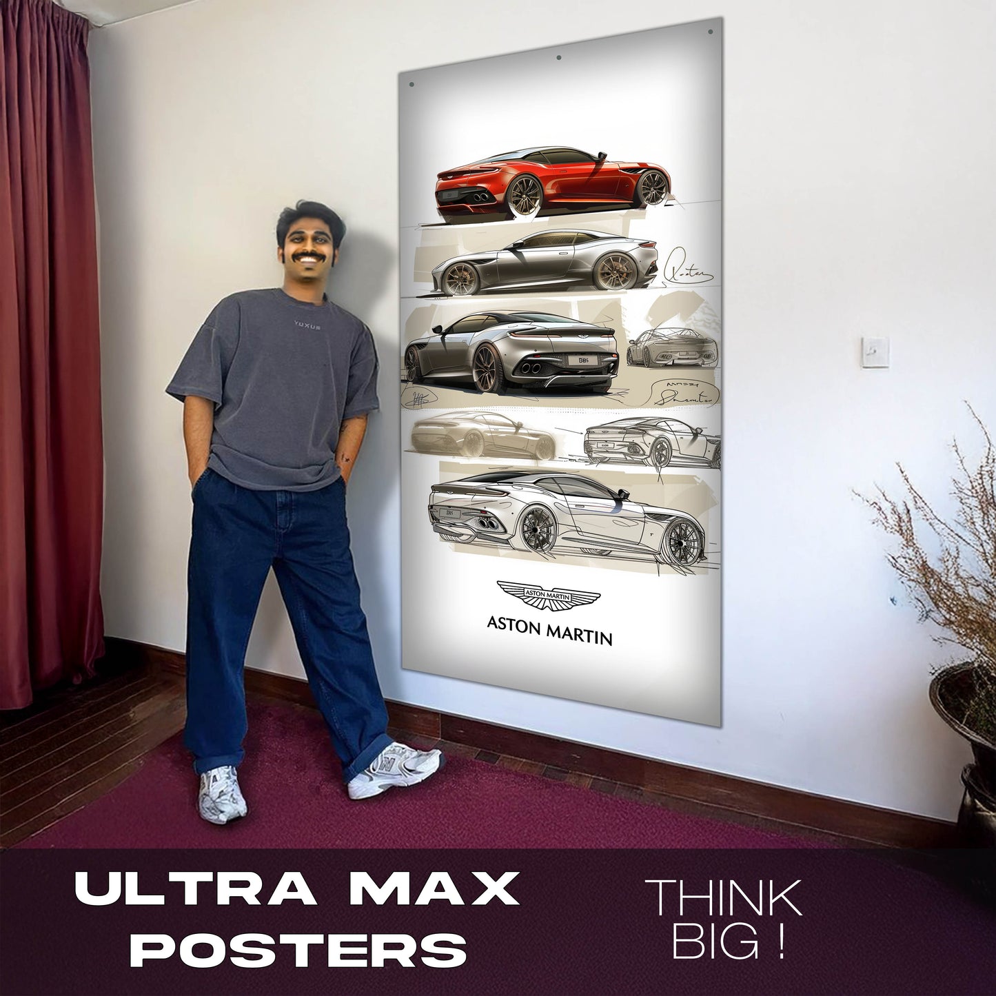 Aston Martin Drawing- Ultra Max Poster