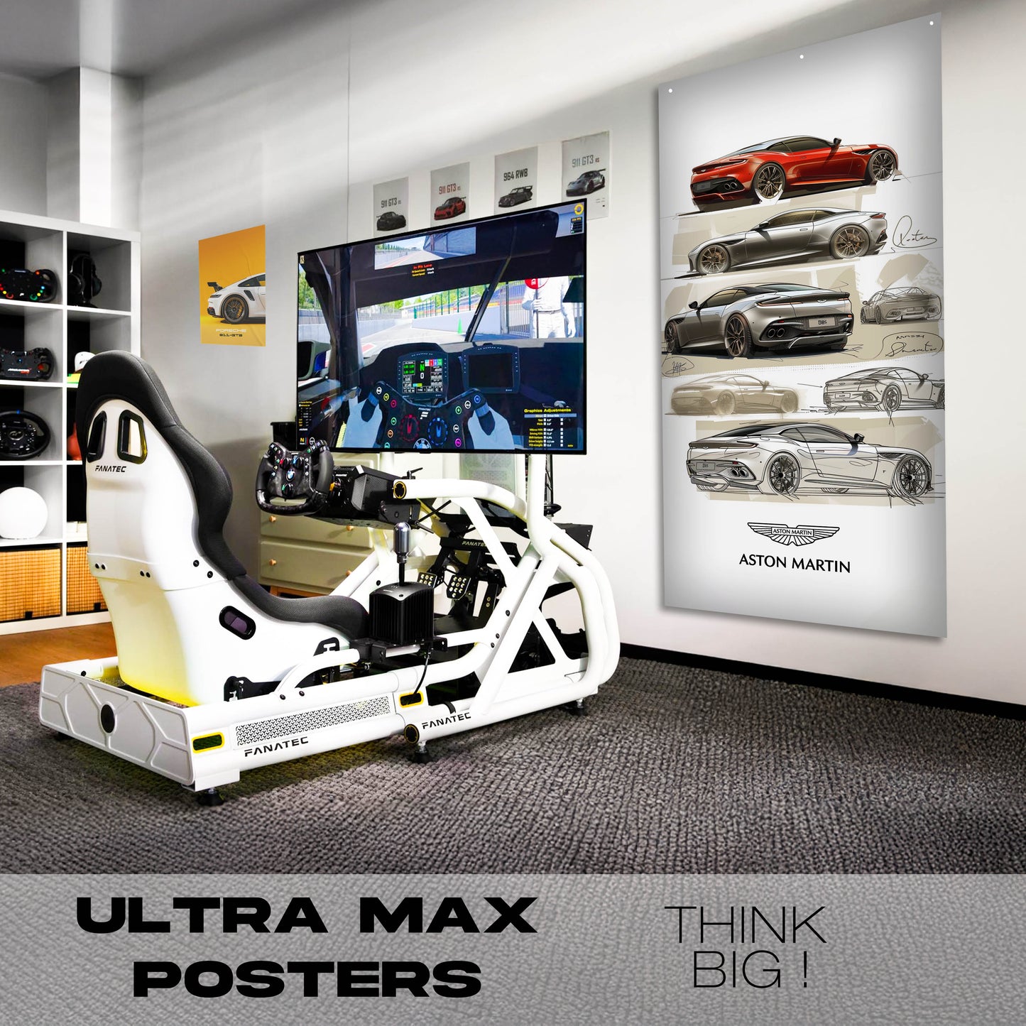 Aston Martin Drawing- Ultra Max Poster