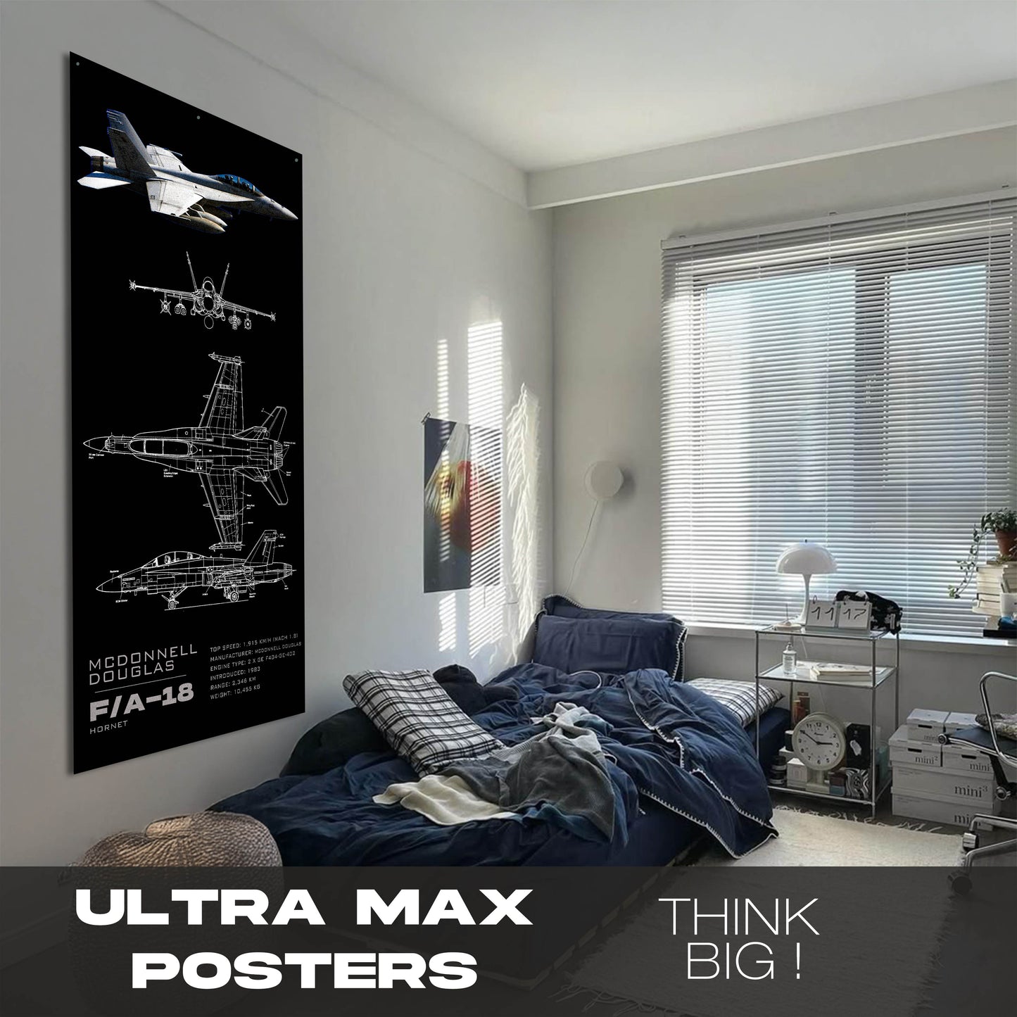 Fighter Jet F18/A - Ultra Max Poster
