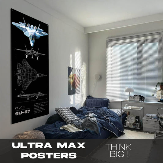 SU 57 Felon Blueprint - Ultra Max Poster