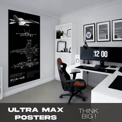 Fighter Jet F18/A - Ultra Max Poster