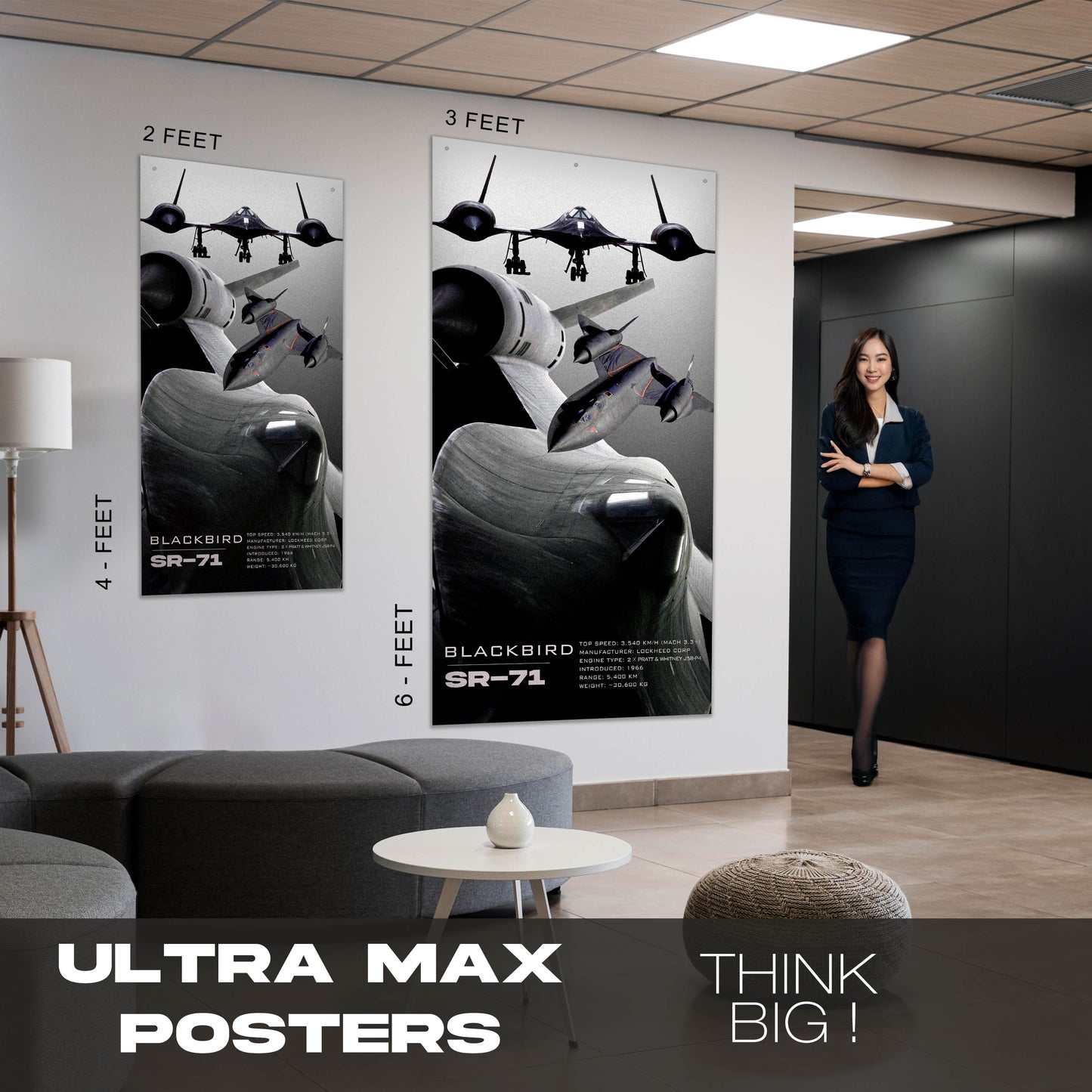 Fighter Jet SR71 Blackbird - Ultra Max Poster
