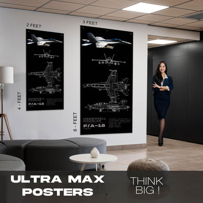 Fighter Jet F18/A - Ultra Max Poster