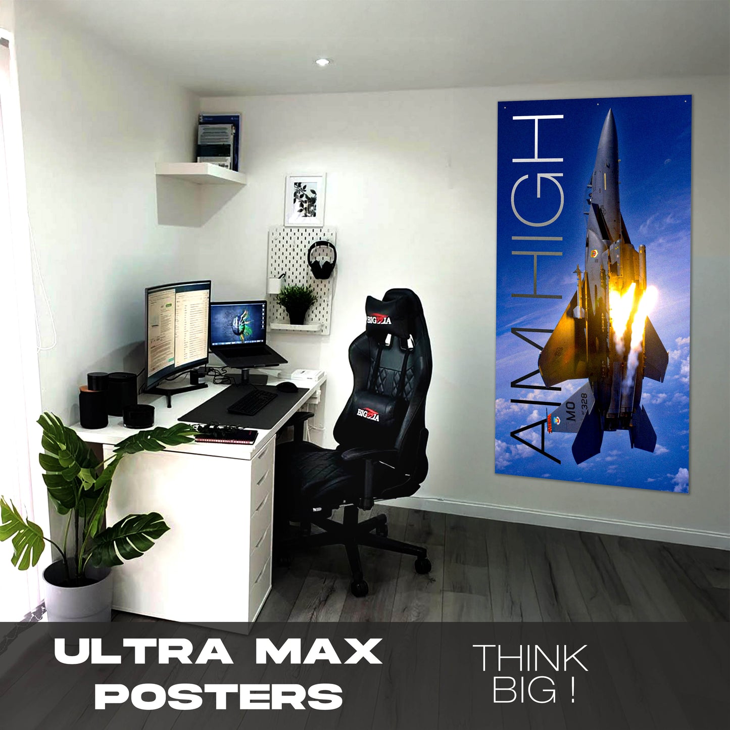 Fighter Jet Aim High - Ultra Max Poster