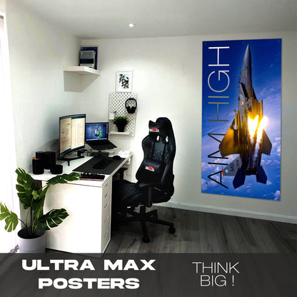 Fighter Jet Aim High - Ultra Max Poster
