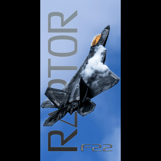 Fighter Jet F22 Raptor Blue Sky - Ultra Max Poster