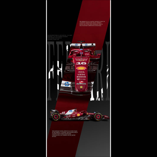 F1 Ferrari 25 Theme - Long Poster
