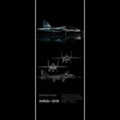 Fighter Jet Mig29 - Long Poster