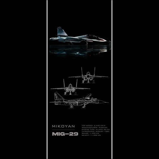 Fighter Jet Mig29 - Long Poster