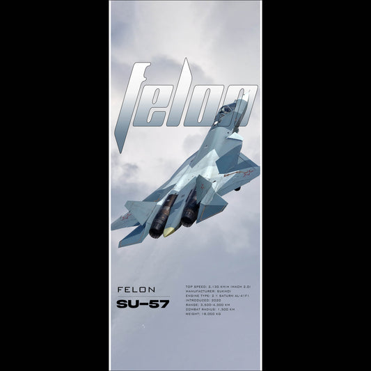 Fighter SU 57 Felon - Long Poster