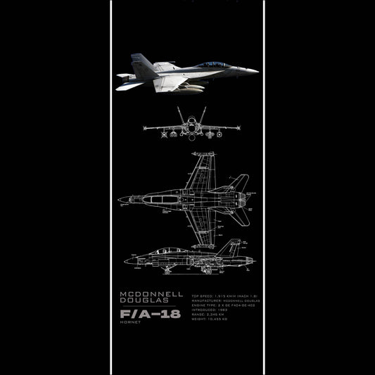 Fighter Jet F18 - Long Poster