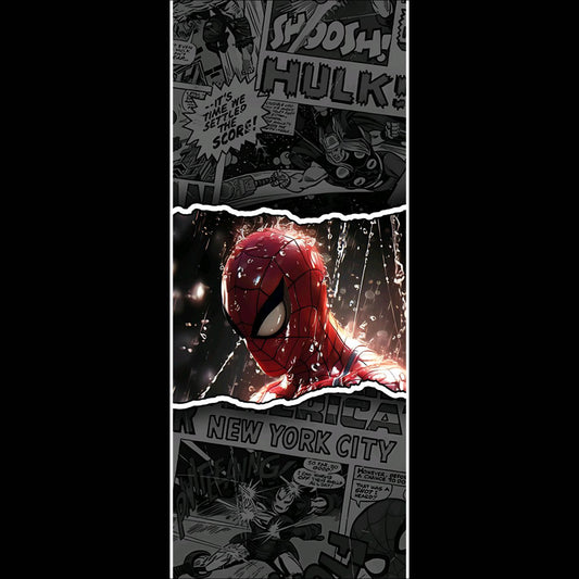 Spiderman BW Comic - Long Poster
