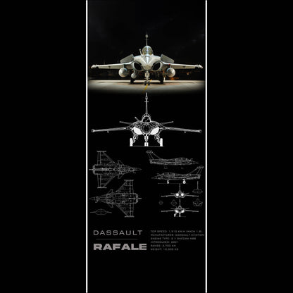 Fighter Jet Rafale - Long Poster