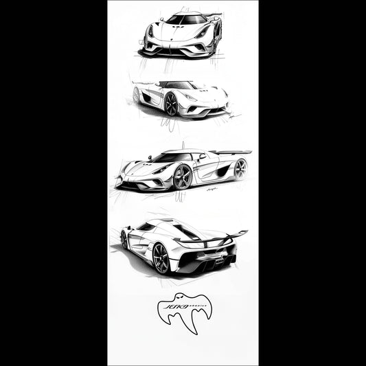 Jesko Sketch - Long Poster