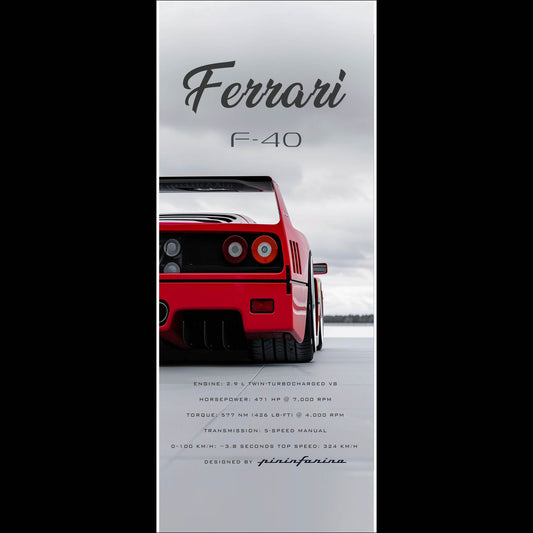 Ferrari F40 - Long Poster