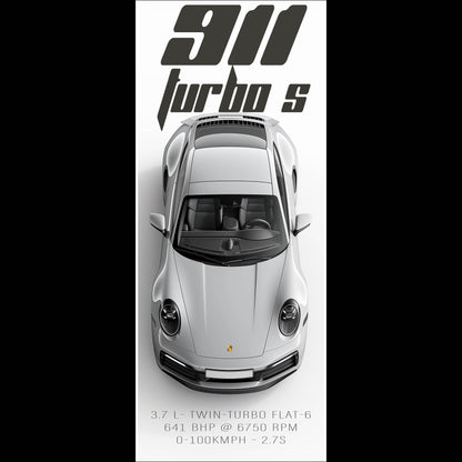 Porsche white - Long Poster