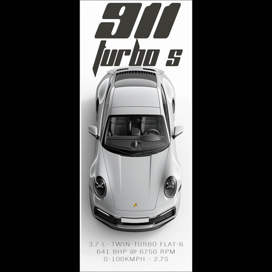 Porsche white - Long Poster