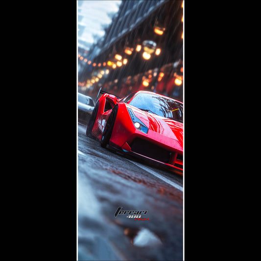 Ferrari 488 - Long Poster