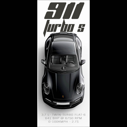Porsche Black - Long Poster