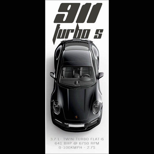 Porsche Black - Long Poster