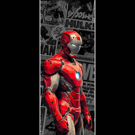IronMan Comic BW - Long Poster