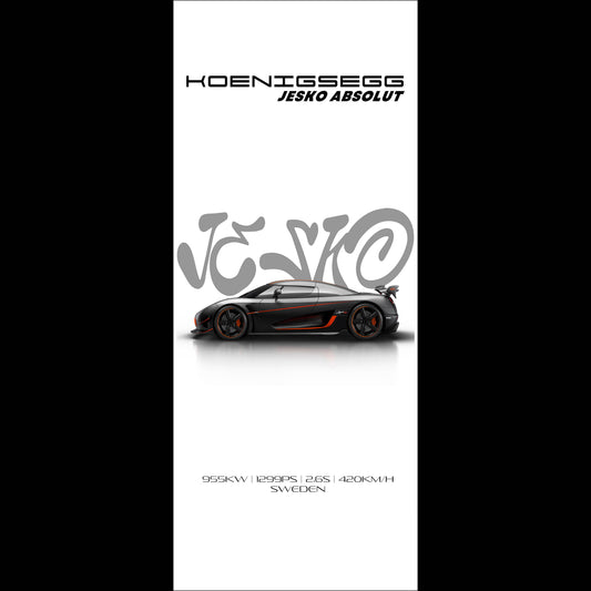 Koenigsegg Jesko - Long Poster