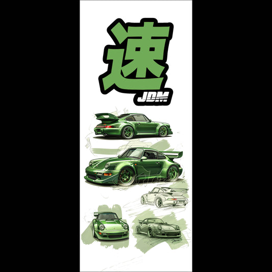 JDM 911 Midnight green - Long Poster