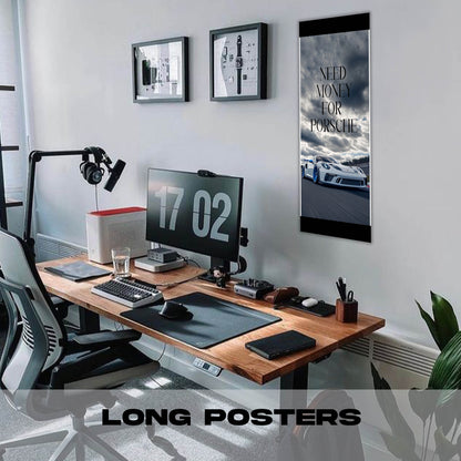 Need Money for Porsche White - Long Poster