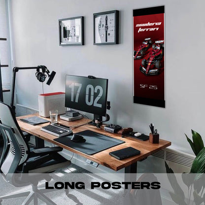 F1 Ferrari Twins - Long Poster