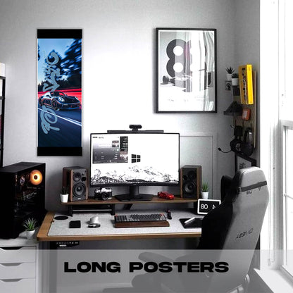 Porsche 911 Black Driving - Long Poster
