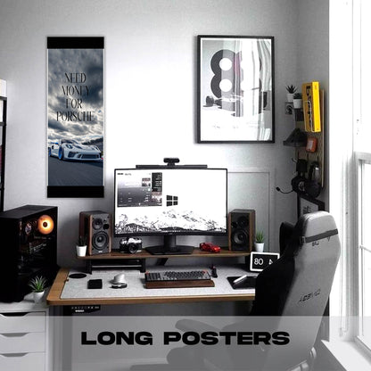Need Money for Porsche White - Long Poster