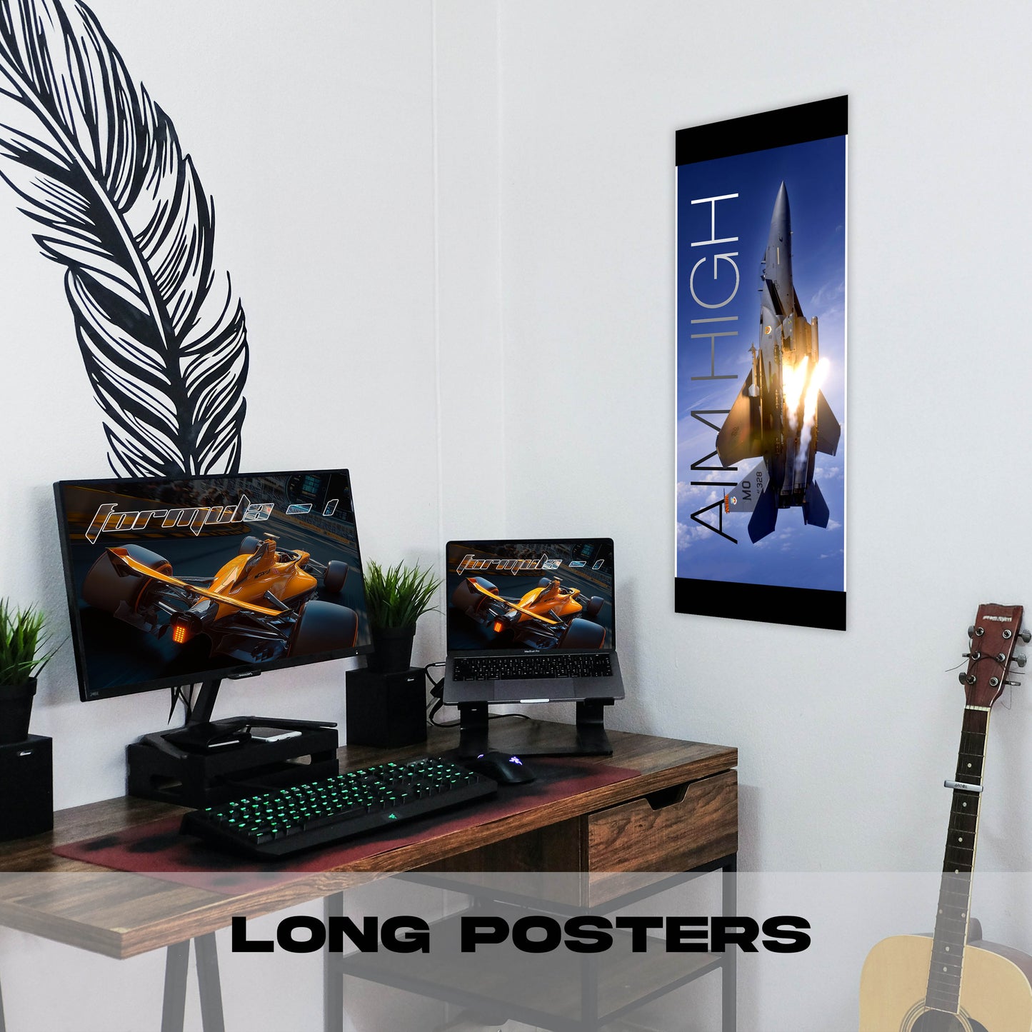 Fighter Jet-Aim High - Long Poster